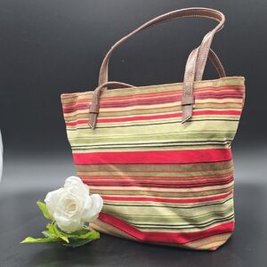 Gap Factory | Women's | Small Tote Bag | Canvas | Red, Green & Black